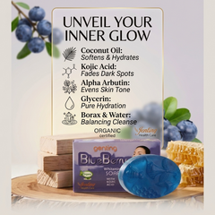 Genting Health Care BlueBerry Whitening Soap with Kojic Acid