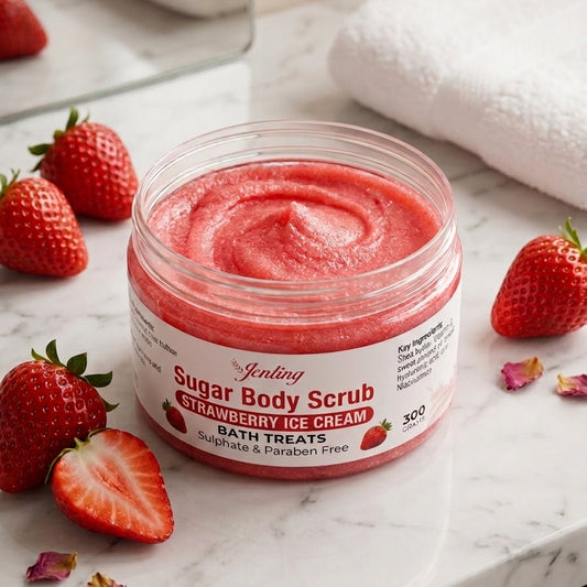 Genting Sugar Body Scrub – Strawberry Ice Cream 300g